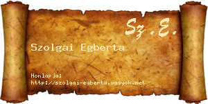 Szolgai Egberta névjegykártya